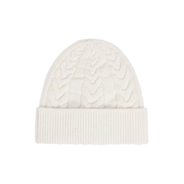 Fusalp Cable Beanie in Snow | Hats | Luxury Shoes 