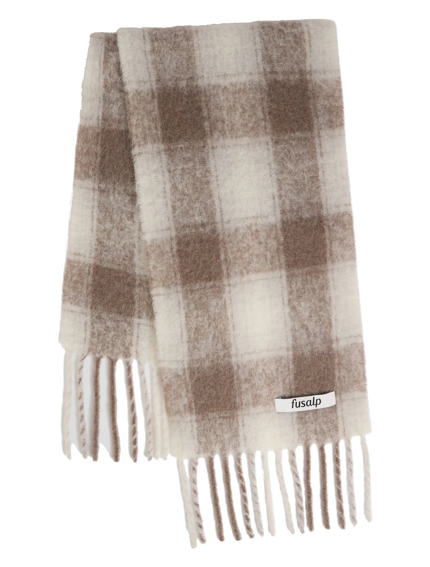Fusalp Check Scarf in Ombre Check Arctic Wolf and Falcon Fusalp Check Scarf in Ombre Check Arctic Wolf and Falcon | Scarves | Luxury Shoes