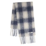 Fusalp Check Scarf in Ombre Check Arctic Wolf and Grove | Scarves | Luxury Shoes 