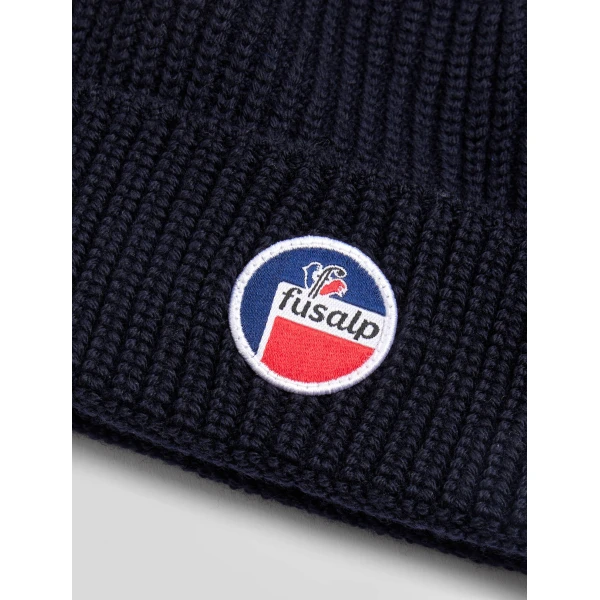 Fusalp Cosmic Beanie in Navy, view 3 | Hats | Luxury Shoes 