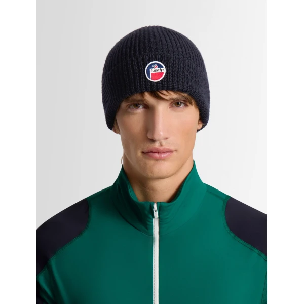 Fusalp Cosmic Beanie in Navy, view 4 | Hats | Luxury Shoes 