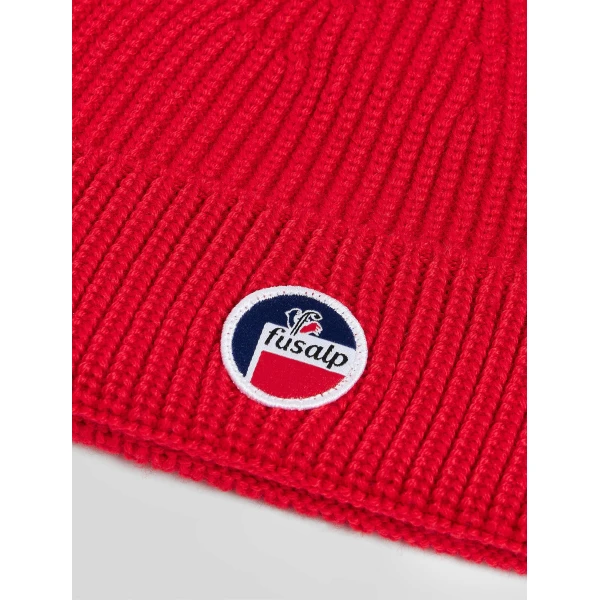 Fusalp Cosmic Beanie in Racing Red, view 3 | Hats | Luxury Shoes 