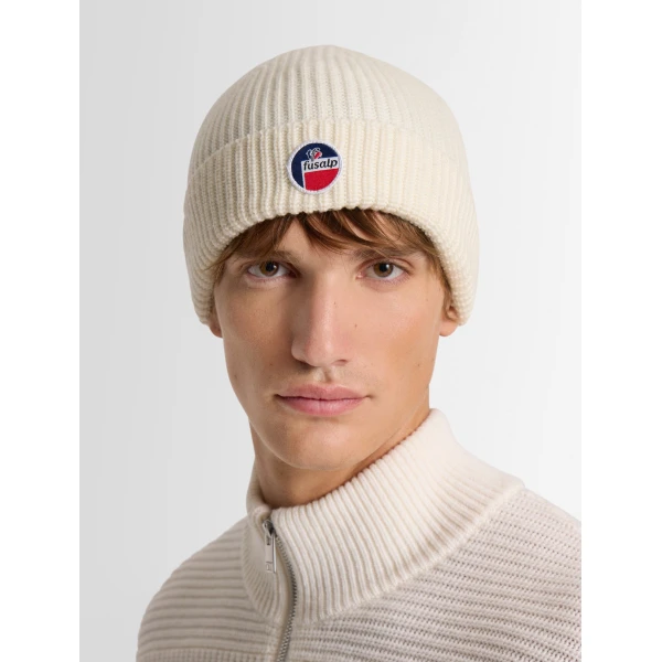 Fusalp Cosmic Beanie in Snow, view 4 | Hats | Luxury Shoes 