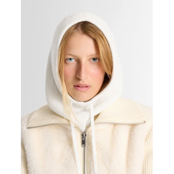 Fusalp Cozy Cowl in Snow, view 2 | Hats | Luxury Shoes 