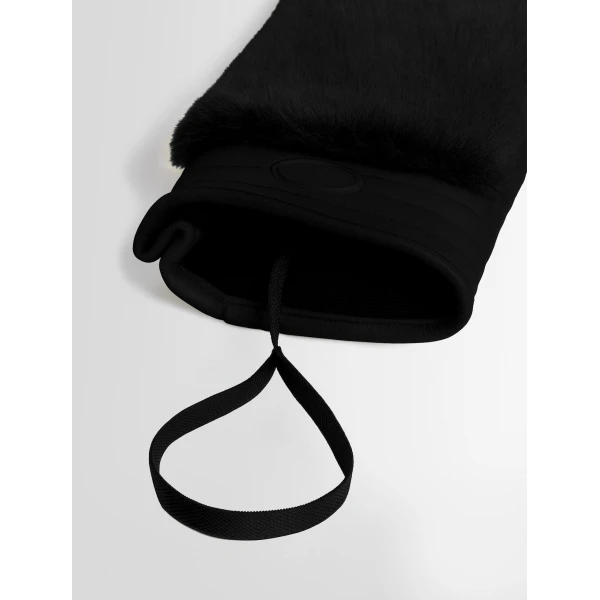 Fusalp Fake Fur Ski Gloves in Black, view 4 | Gloves | Luxury Shoes 