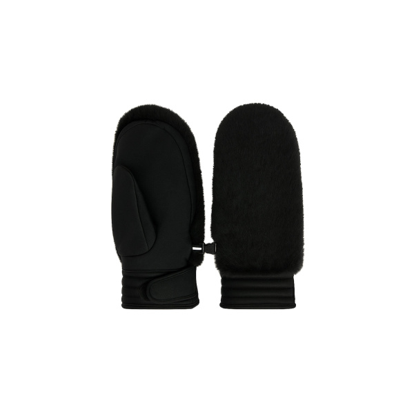 Fusalp Fake Fur Ski Gloves in Black | Gloves | Luxury Shoes 