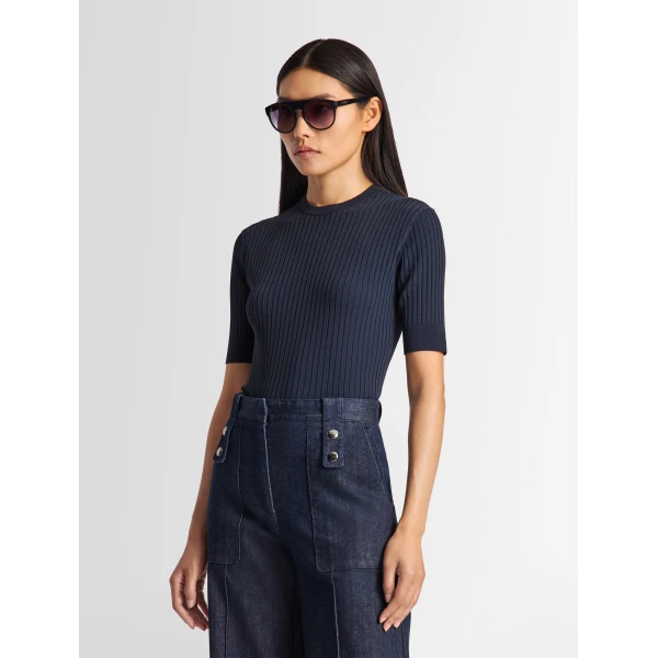 Fusalp Jadou T-Shirt in Navy, view 3 | T-shirts | Luxury Shoes 