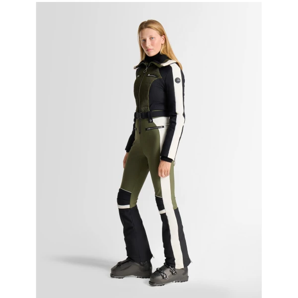 Fusalp Jorket Ski Suit in Moss Green, Black and Snow, view 3 | Ski Suits | Luxury Shoes 