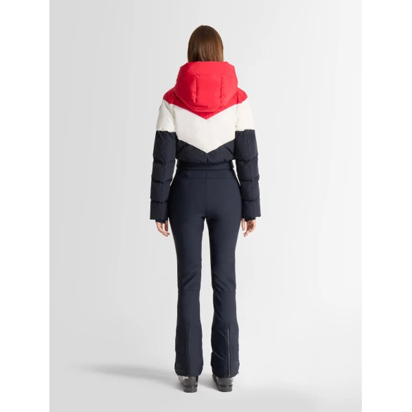Fusalp Kira Ski Suit in Navy and Racing Red, view 4 | Ski Suits | Luxury Shoes 