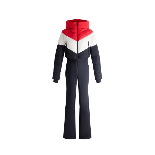 Fusalp Kira Ski Suit in Navy and Racing Red | Ski Suits | Luxury Shoes 