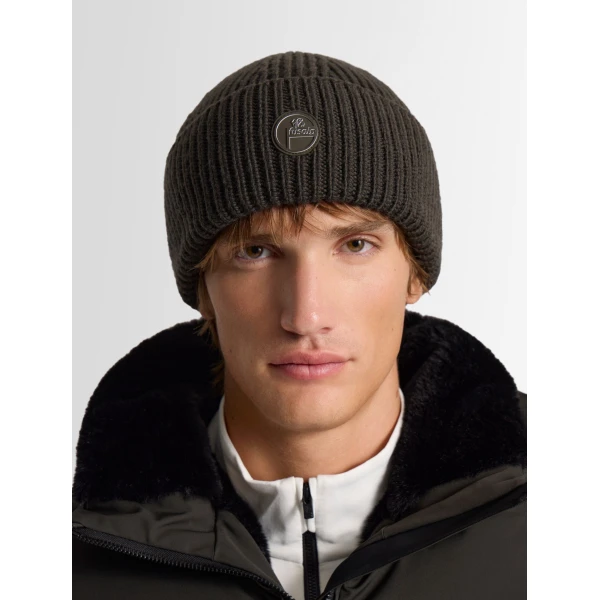 Fusalp Knit Beanie in Marron Glace, view 3 | Hats | Luxury Shoes 