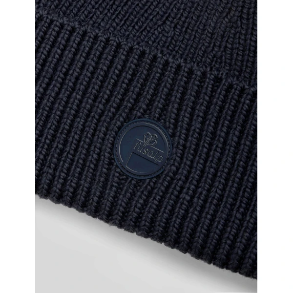 Fusalp Knit Beanie in Navy, view 3 | Hats | Luxury Shoes 