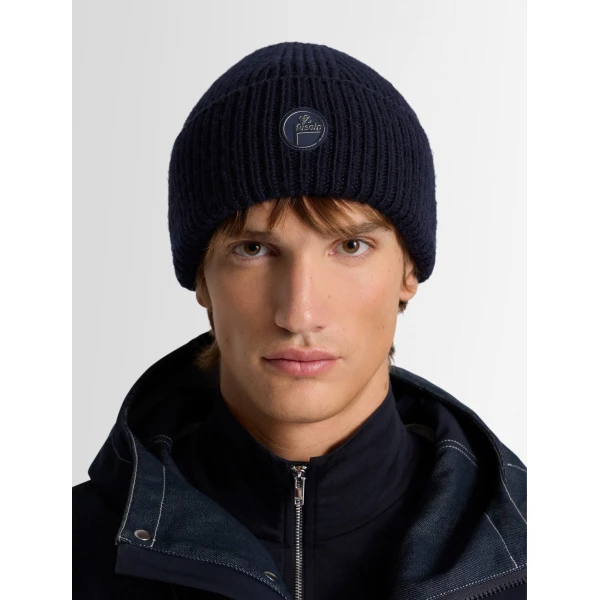 Fusalp Knit Beanie in Navy, view 5 | Hats | Luxury Shoes 