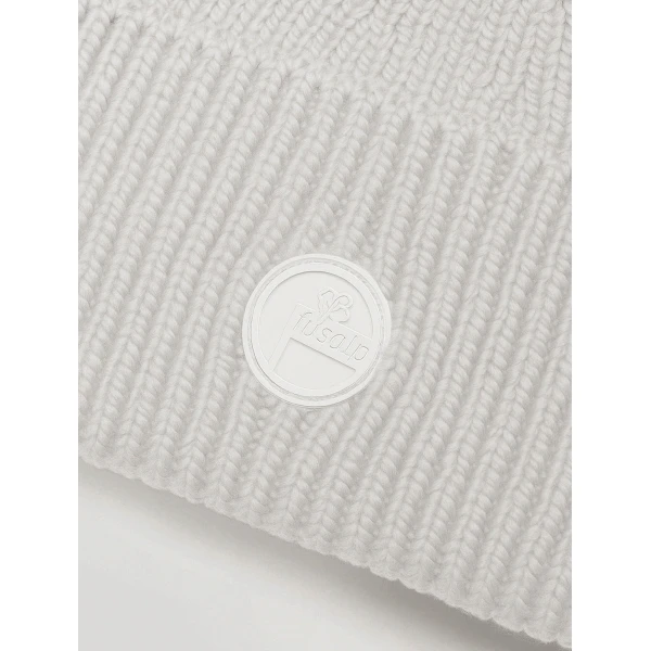 Fusalp Knit Beanie in Snow, view 3 | Hats | Luxury Shoes 