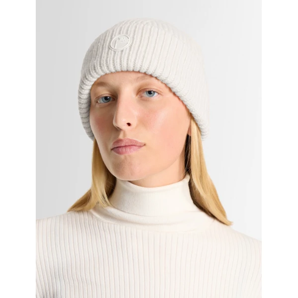 Fusalp Knit Beanie in Snow, view 4 | Hats | Luxury Shoes 