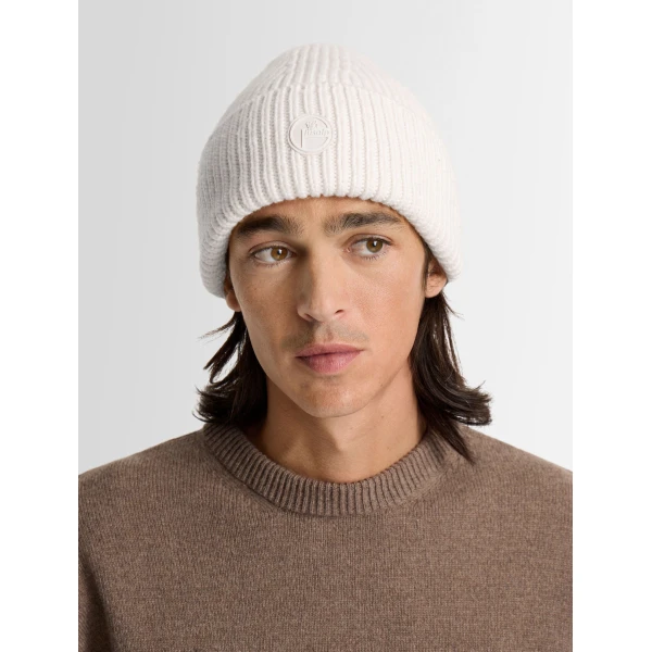 Fusalp Knit Beanie in Snow, view 5 | Hats | Luxury Shoes 