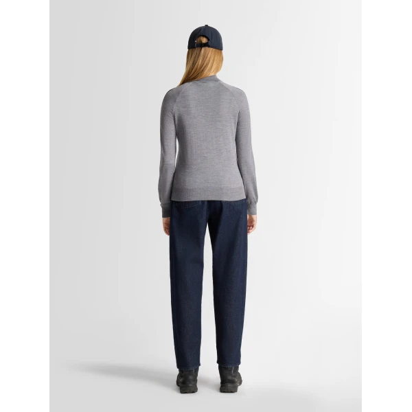Fusalp Laryana Sweater in Mouse Grey and Black, view 4 | Turtlenecks | Luxury Shoes 