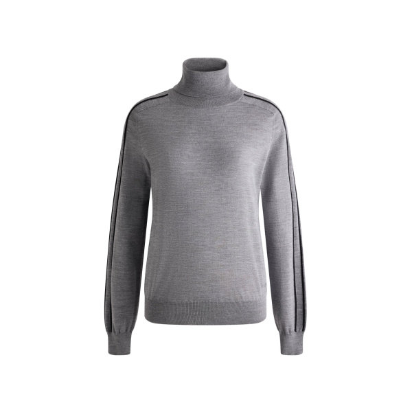 Fusalp Laryana Sweater in Mouse Grey and Black | Turtlenecks | Luxury Shoes 
