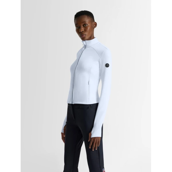 Fusalp Lirvane Mid Layer Jacket in Cloud, view 3 | Skiwear | Luxury Shoes 