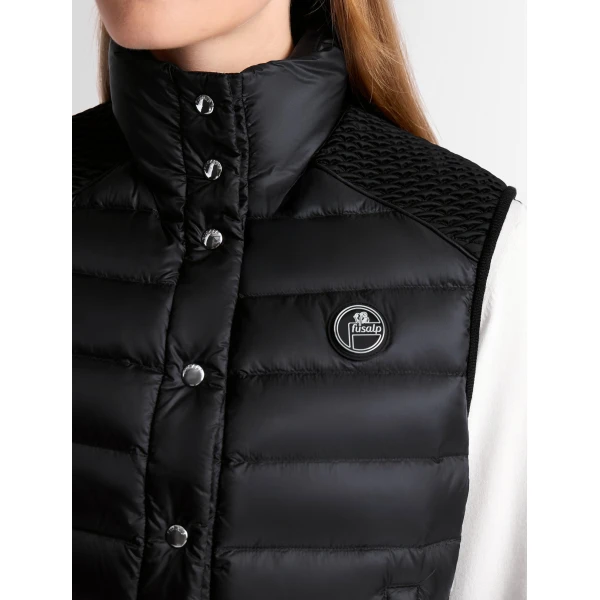 Fusalp Miraca Sleeveless Down Jacket in Black, view 5 | Vests | Luxury Shoes 