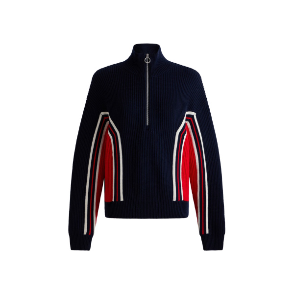 Fusalp Mirala Sweater in Navy, Racing Red and Snow | Sweaters | Luxury Shoes 