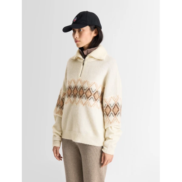 Fusalp Mireva Sweater in Arctic Wolf, view 3 | Sweaters | Luxury Shoes 