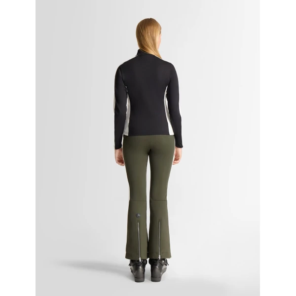 Fusalp Negam Full Zip Thermal Layer in Black and Snow, view 4 | Skiwear | Luxury Shoes 