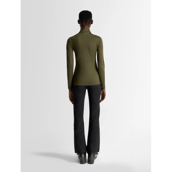 Fusalp Negam Thermal Layer in Moss Green and Black, view 4 | Base Layers | Luxury Shoes 