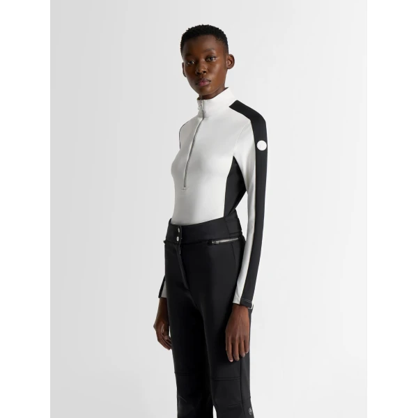 Fusalp Negam Thermal Layer in Snow and Black, view 3 | Base Layers | Luxury Shoes 