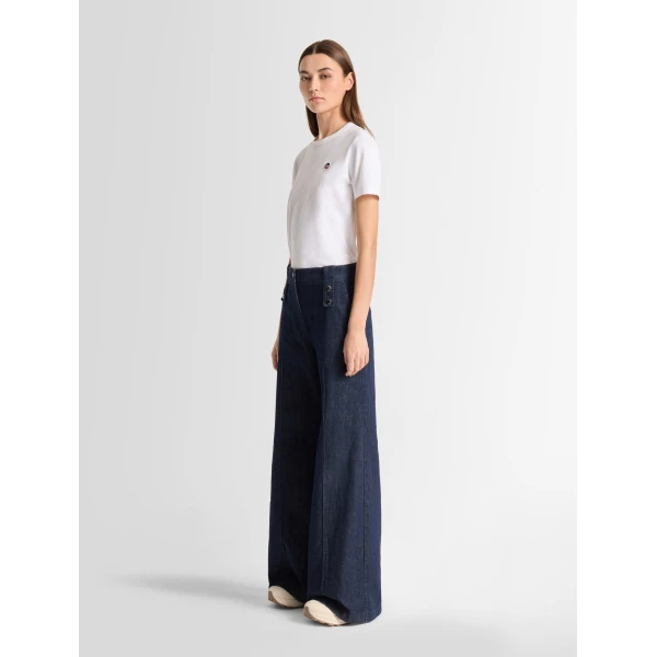Fusalp Noela Denim Pants in Zephyr Denim, view 3 | Denim | Luxury Shoes 