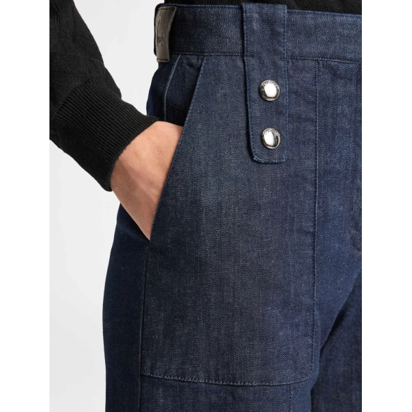 Fusalp Noela Denim Pants in Zephyr Denim, view 5 | Denim | Luxury Shoes 