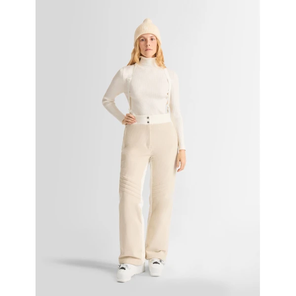 Fusalp Nolai Velvet Ski Pants in Desert and Snow, view 2 | Ski Pants | Luxury Shoes 