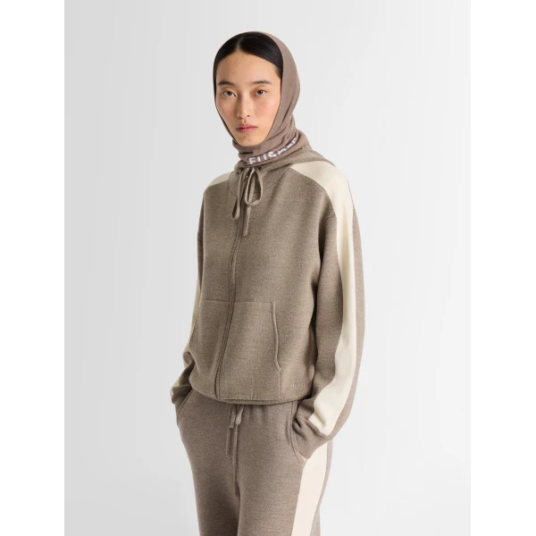 Fusalp Nymira Zip Up Jacket in Eagle and Snow, view 3 | Jackets | Luxury Shoes 