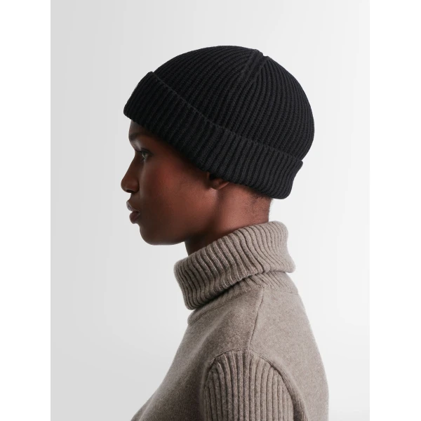 Fusalp Nyx Beanie in Black, view 3 | Hats | Luxury Shoes 