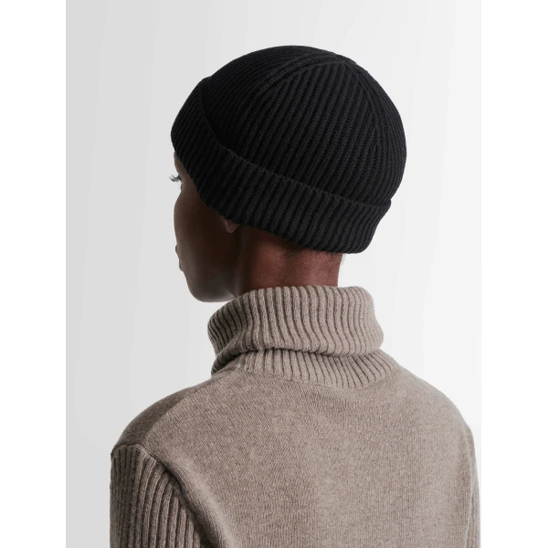 Fusalp Nyx Beanie in Black, view 6 | Hats | Luxury Shoes 