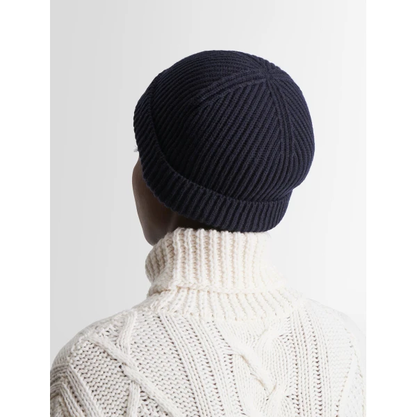 Fusalp Nyx Beanie in Navy, view 6 | Hats | Luxury Shoes 