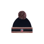Fusalp Pompon Beanie in Navy, Racing Red and Snow | Hats | Luxury Shoes 
