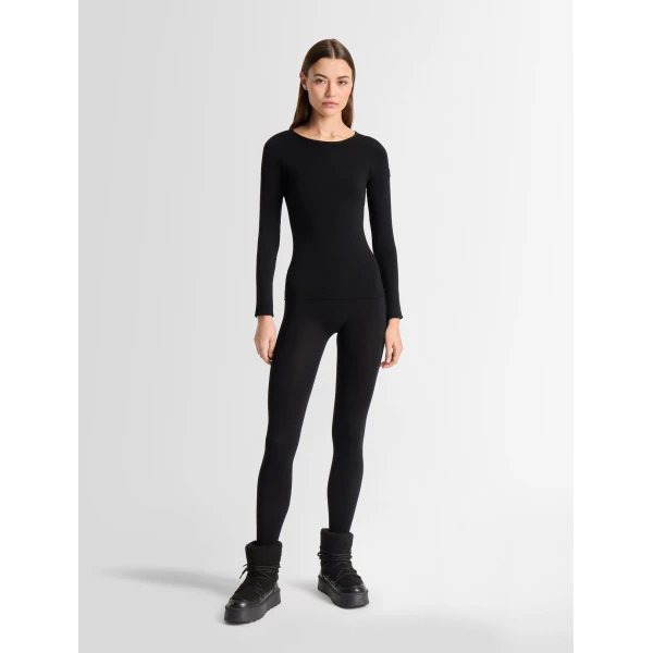Fusalp Troop Crew Neck Thermal Layer in Black, view 2 | Base Layers | Luxury Shoes 