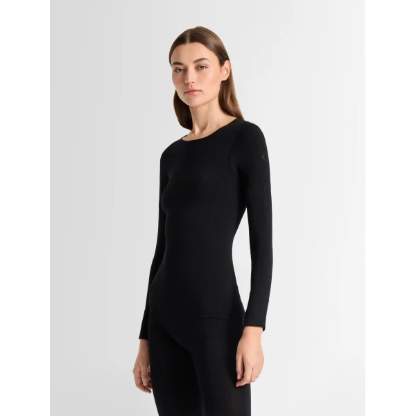 Fusalp Troop Crew Neck Thermal Layer in Black, view 3 | Base Layers | Luxury Shoes 