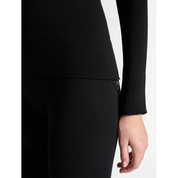 Fusalp Troop Crew Neck Thermal Layer in Black, view 5 | Base Layers | Luxury Shoes 