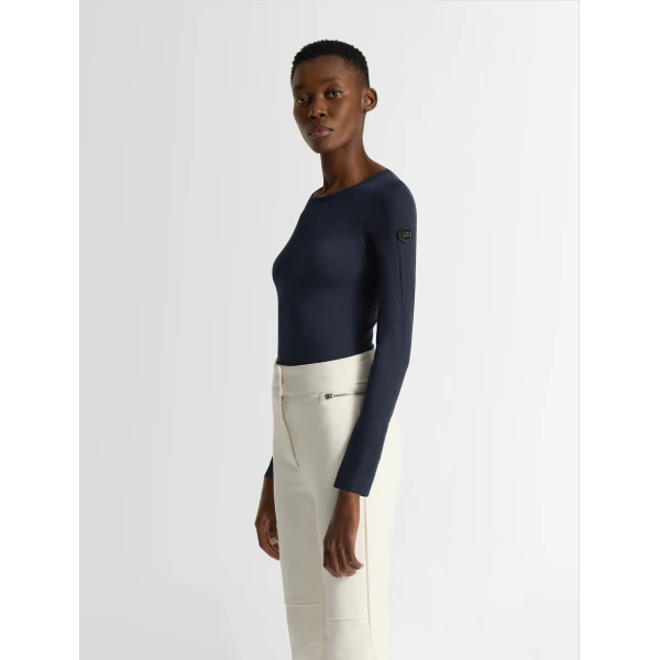 Fusalp Troop Crew Neck Thermal Layer in Navy, view 3 | Base Layers | Luxury Shoes 