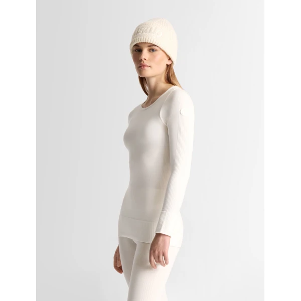 Fusalp Troop Crew Neck Thermal Layer in Snow, view 3 | Base Layers | Luxury Shoes 