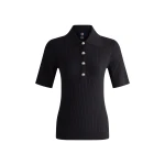 Fusalp Vera Short-Sleeve Polo Shirt in Black | Short Sleeved | Luxury Shoes 