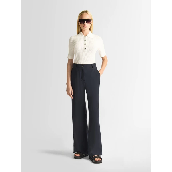 Fusalp Vera Short-Sleeve Polo Shirt in Flocon, view 2 | Short Sleeved | Luxury Shoes 
