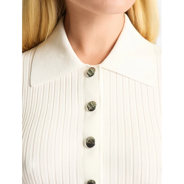 Fusalp Vera Short-Sleeve Polo Shirt in Flocon, view 5 | Short Sleeved | Luxury Shoes 