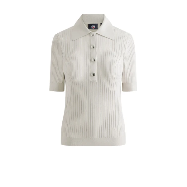 Vera Short-Sleeve Polo Shirt in Flocon