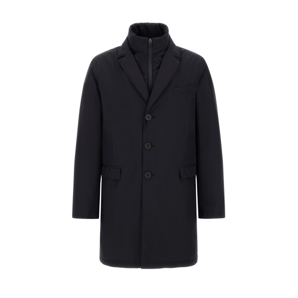 Herno 2-Layer Gore-Tex® Coat in Black | Men's Coats | Luxury Shoes 