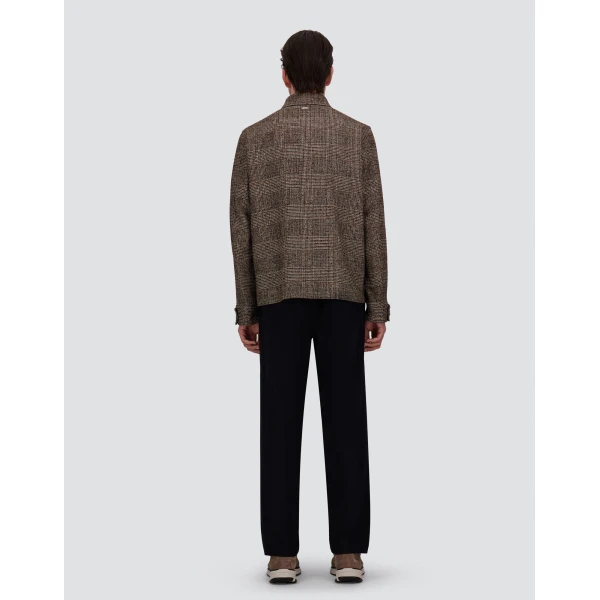 Herno Alpaca and Wool Shacket with Check Pattern in Brown and Green | Men's Jackets | Luxury Shoes 