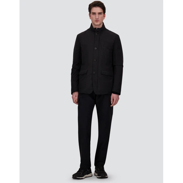 Herno Black Blazer with Bib in 2-Layer Windstopper | Men's Jackets | Luxury Shoes 