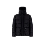 Herno Black Espresso Bomber Jacket in Nylon Chamonix | Men's Jackets | Luxury Shoes 